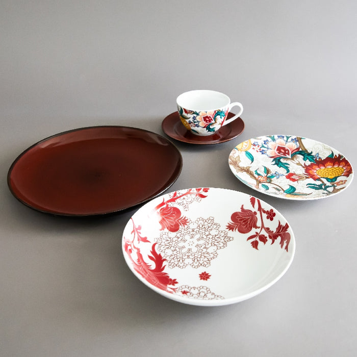 TOPSAN 20 PCS DINNER SET FLORAL RED (202028794)