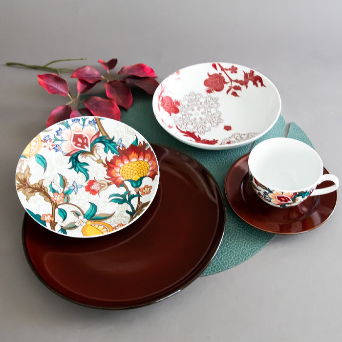 TOPSAN 20 PCS DINNER SET FLORAL RED (202028794)