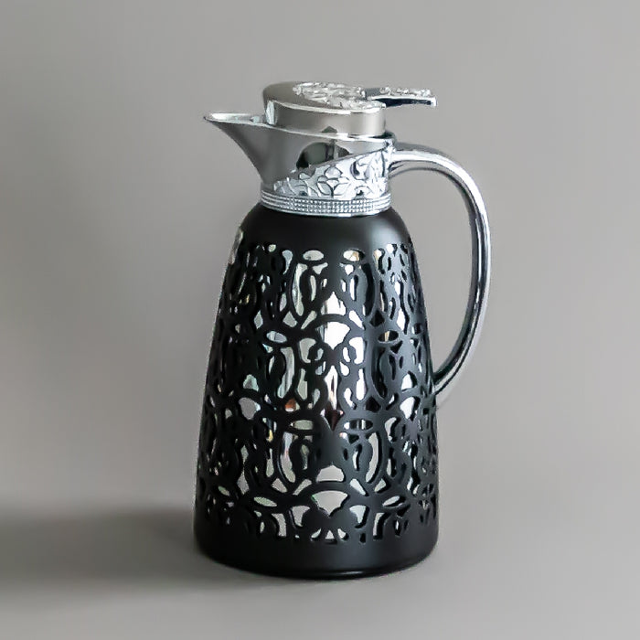 JIEGUAN VACUUM FLASK 1LITER BLACK/SILVER (202035042)