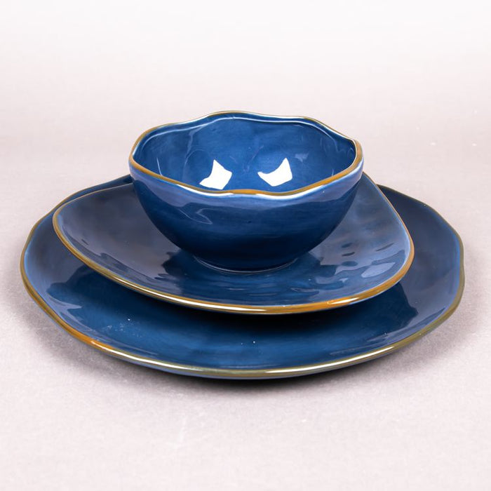 MERCURY CERAMIC SOUP  PLATE 24X24X4.5 INDIGO (202028847)