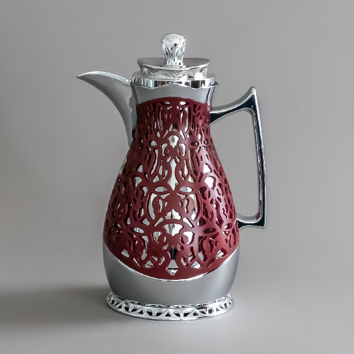 JIEGUAN VACUUM FLASK 1 LITER MAROON/SILVER (202035046)