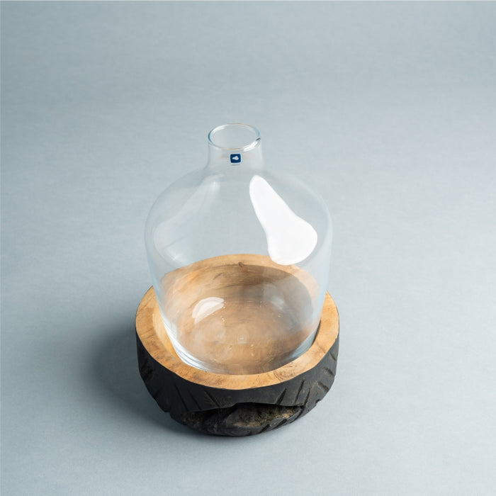 CASOLARE VASE W/BLACK SOCKET 30CM (202015769)