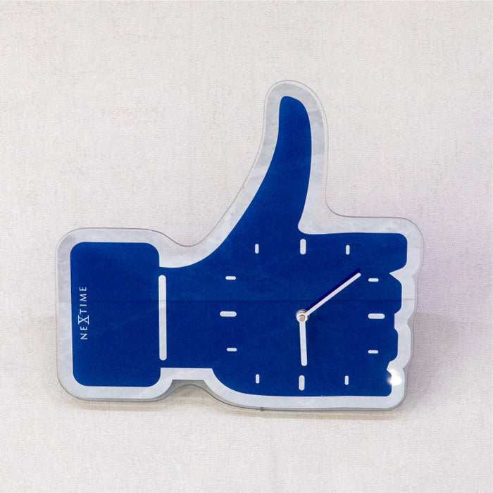 WALL CLOCK THUMBS UP BLUE (202380457)