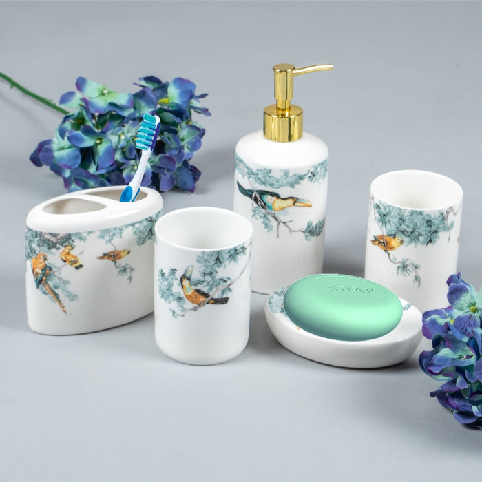 CHERRY 5 PCS. BATHROOM SET BIRDS (264845686)