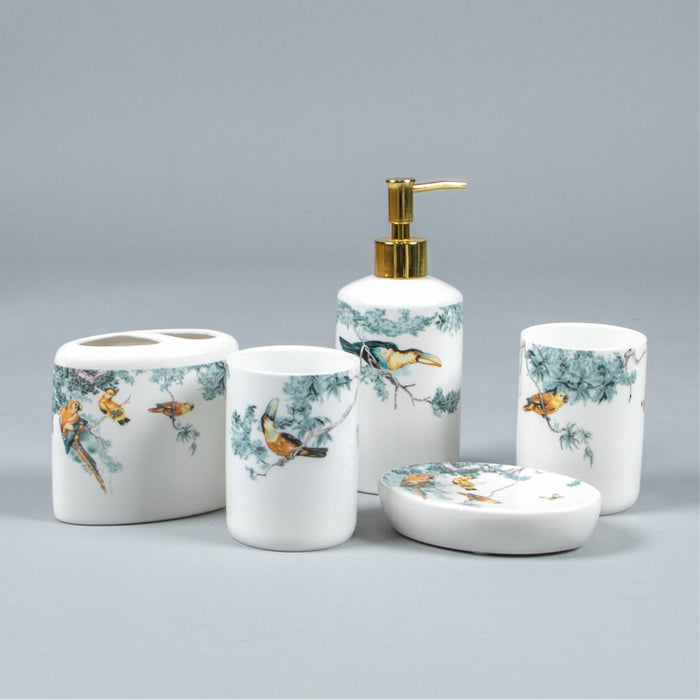 CHERRY 5 PCS. BATHROOM SET BIRDS (264845686)