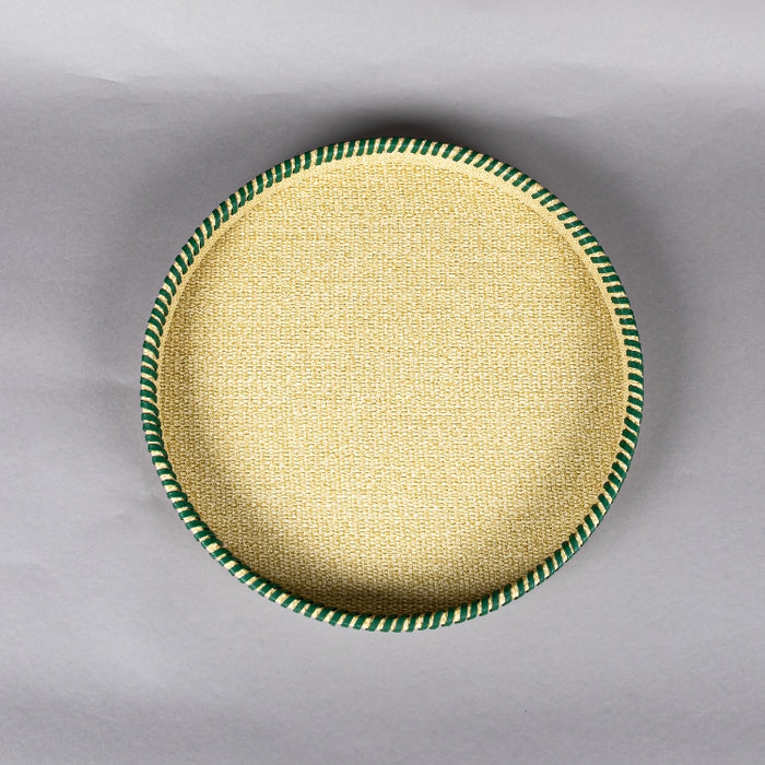 ROUND LEATHER TRAY WITH BAND SOFIA GREEN 42CM (202107358)