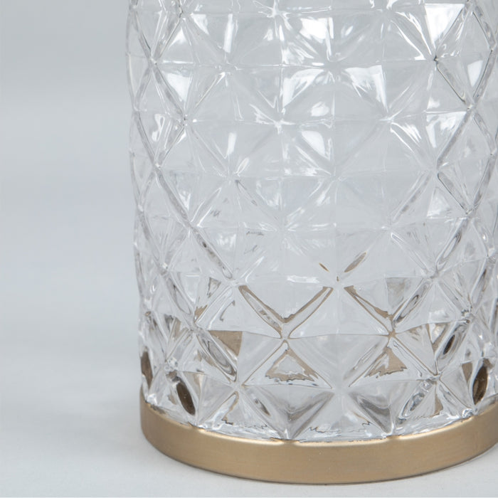 LANGHAM FACETED GLASS JAR HOLDER (428042610)