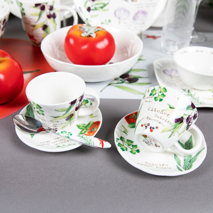 HOME & KITCHEN SET OF 2 COFFEE CUP&SAUCER 120ML (202072675)