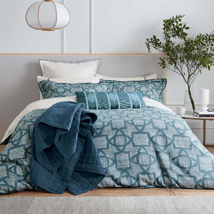 EMAYA SUPERKING 3 PCS DUVET COVER SET 260X220 TEAL 100% COTTON SATEEN (327135288)