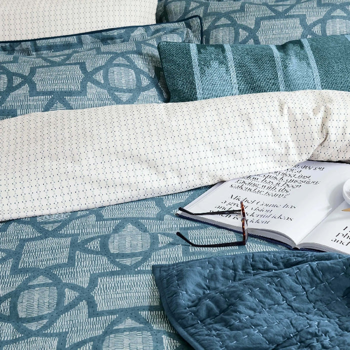 EMAYA SUPERKING 3 PCS DUVET COVER SET 260X220 TEAL 100% COTTON SATEEN (327135288)